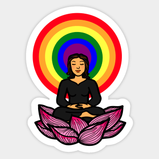 Gay lesbian meditation mental health wellness Sticker